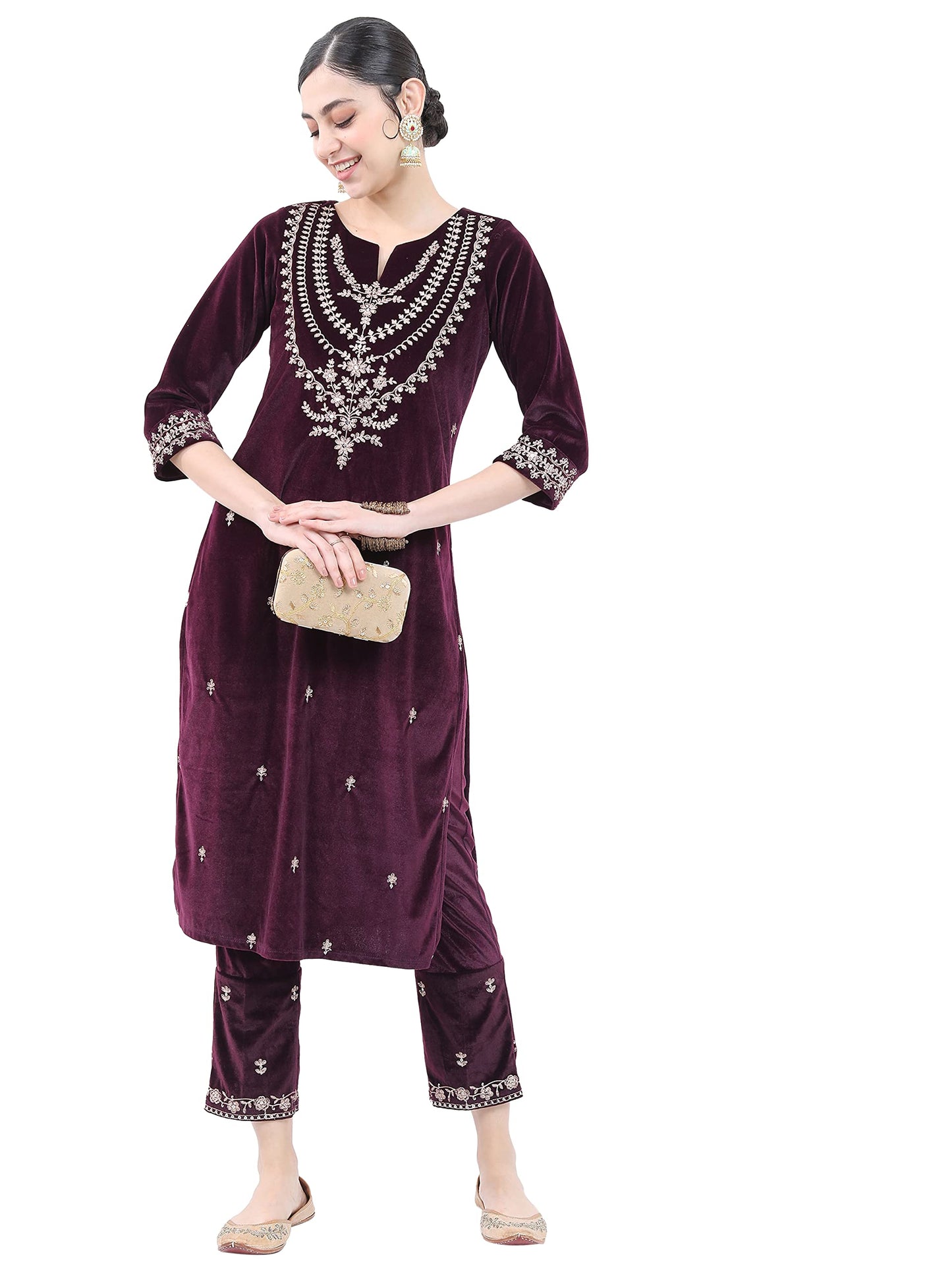 Ketch Women'S Polyester Regular Fit Fashion Kurta Vest (Khku000255_Plum, Purple, Medium