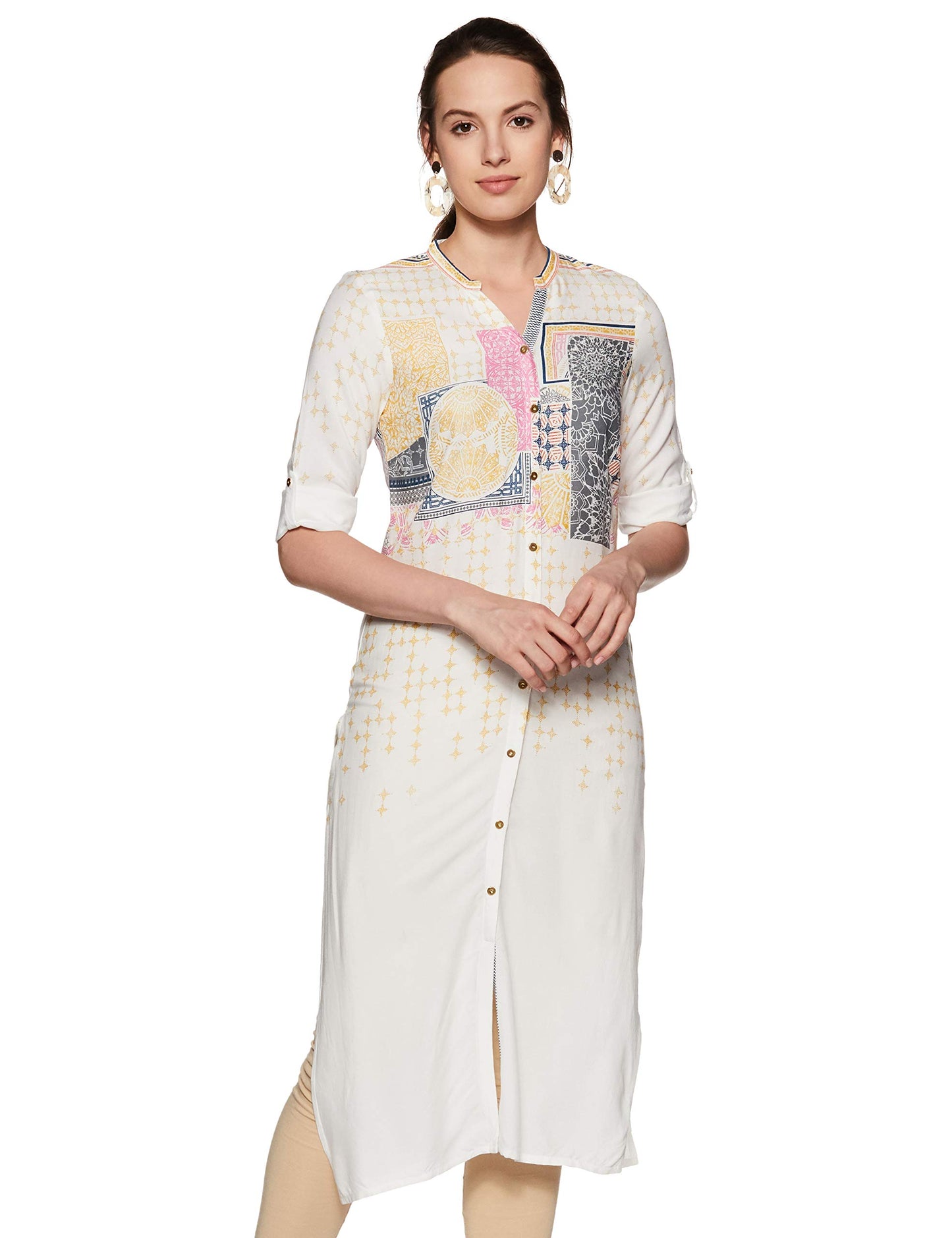 Aurelia Women'S Shirt Kurta (18Fek13639-63084_M_Cream)