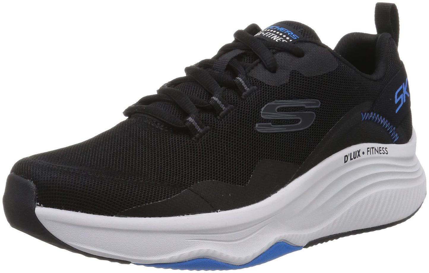 Skechers Men DLux Fitness Roam Free Lace Up For Air-Cooled Memory Foamcushioned Insole Well Cushioned Midsole Sports Shoes