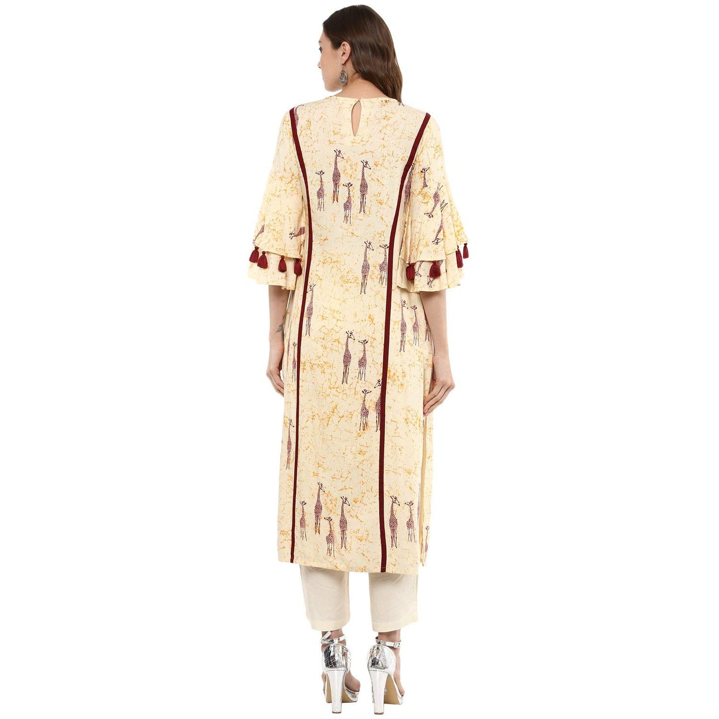 idaLia Solid Straight Kurta