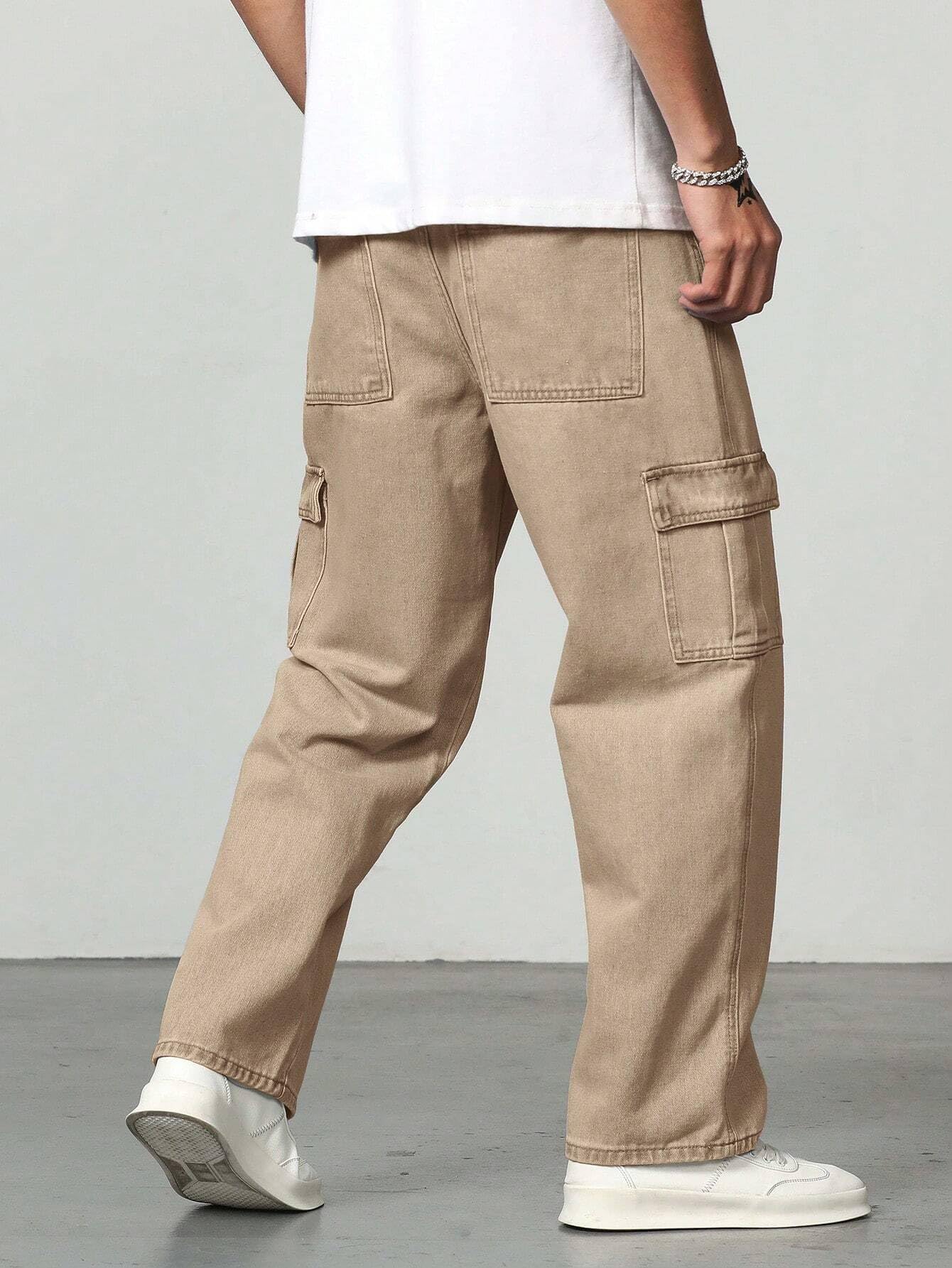 TAGAS Men Loose Fit Mens Flip Pocket Jeans || Mens Stylish Cotton Loose Fit Denim Cargo || Multi-Pocket Styling Pant|| (in, Num