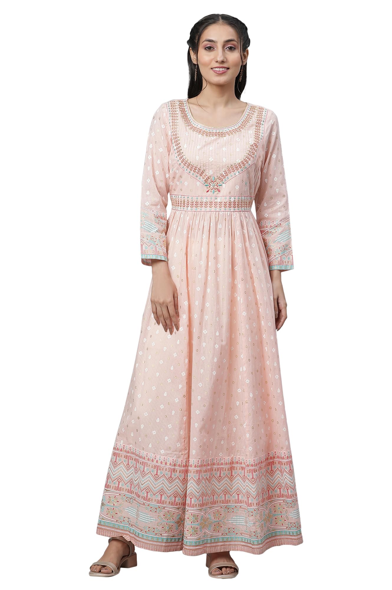Aurelia Women Cotton Dress 23Aua14431-506814-Peach-Xs