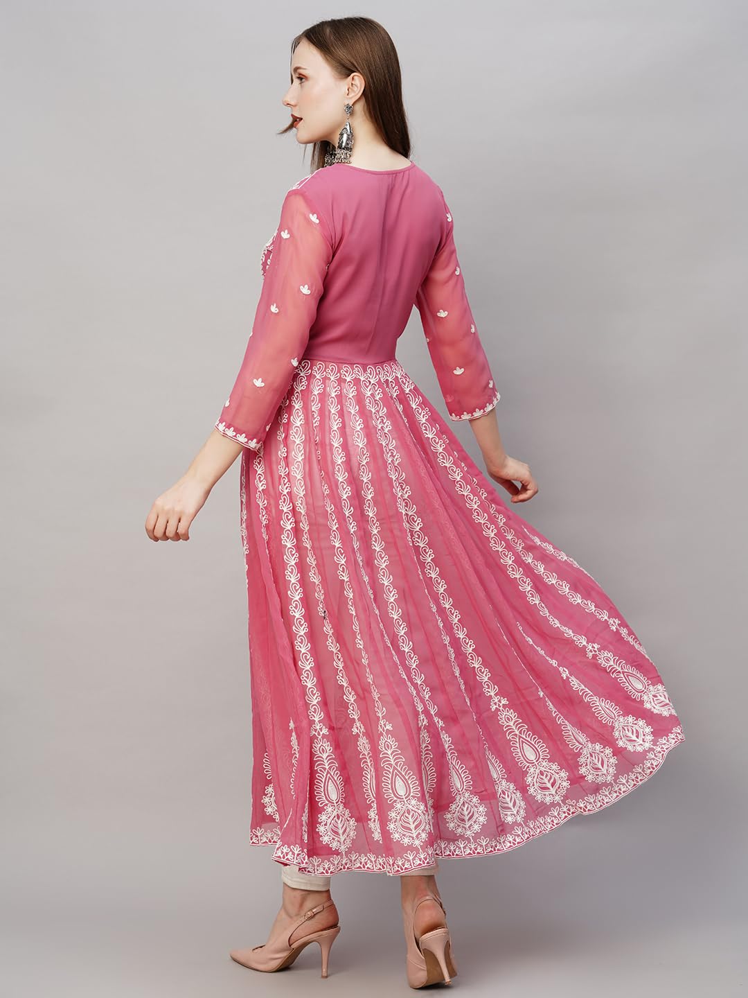 GoSriKi Women's Georgette Kurti