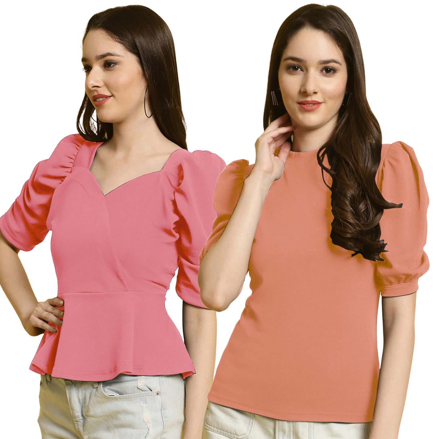 Pinkmint Women Casual Stylish Top's Combo for Women l Western Crop Top Combo Set l Summer Trendy T-Shirt (Pack of 2)