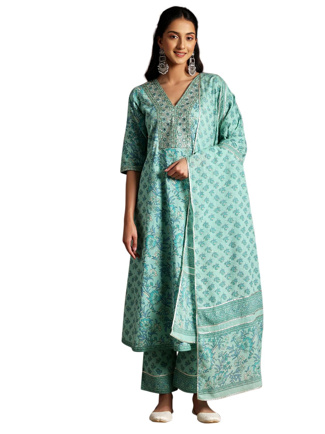 Libas WomenS Pure Cotton Kurta Set (358120R