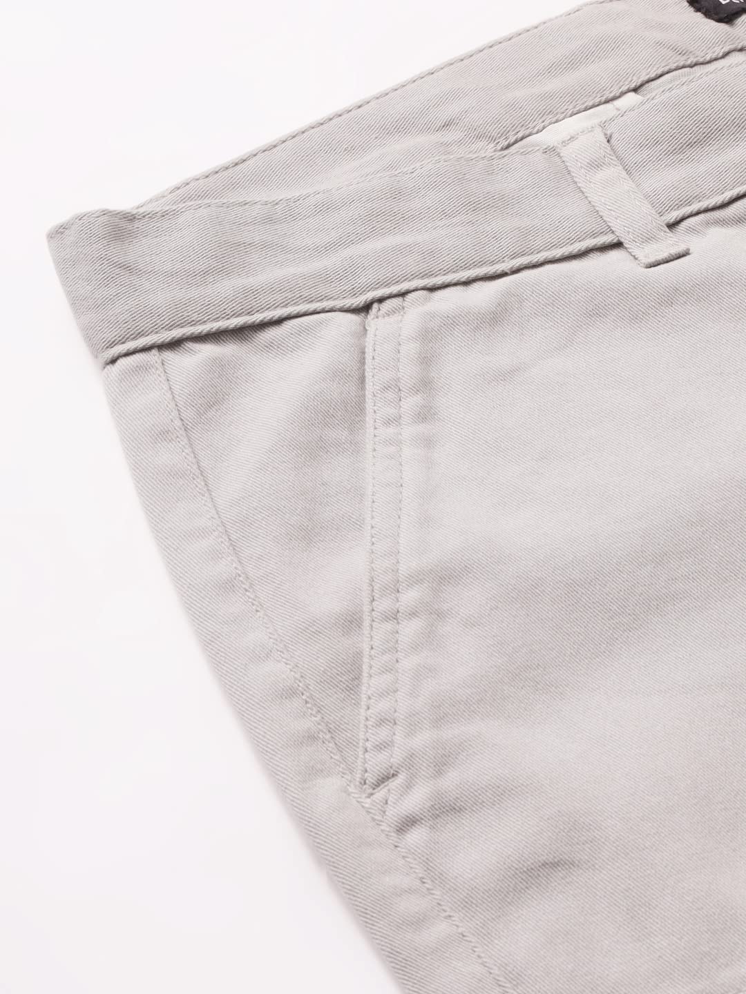 Dennis Lingo Light Grey Slim Fit Chino for Men
