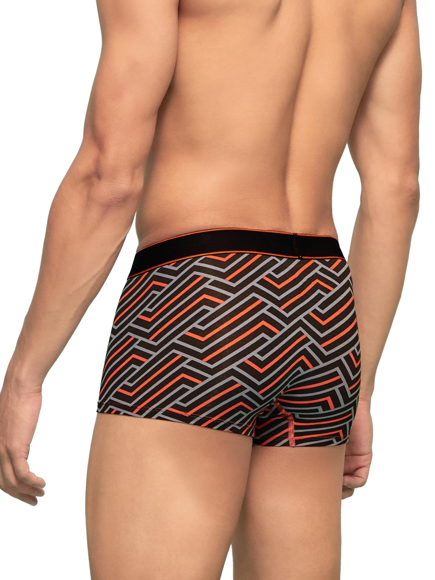 XYXX Mens Cotton Striped (Pack of 2) CR16_Trunk_01_2_3_Red Black Stripes