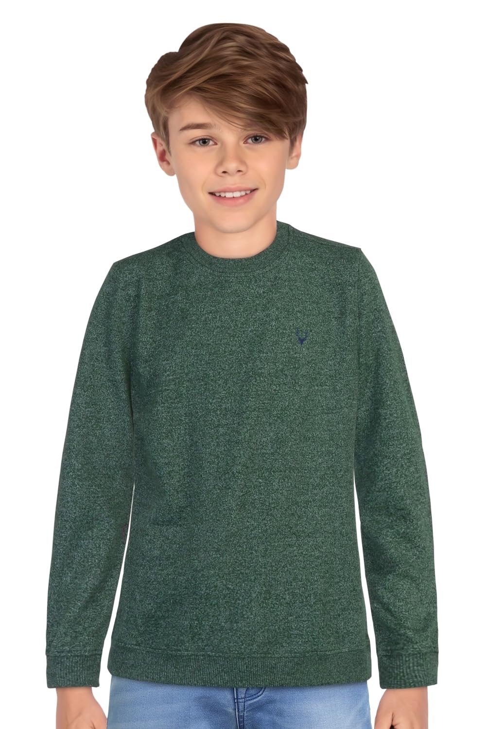 Allen Solly Boys Regular Fit Casual Cotton Polyester Crew Neck T-Shirt