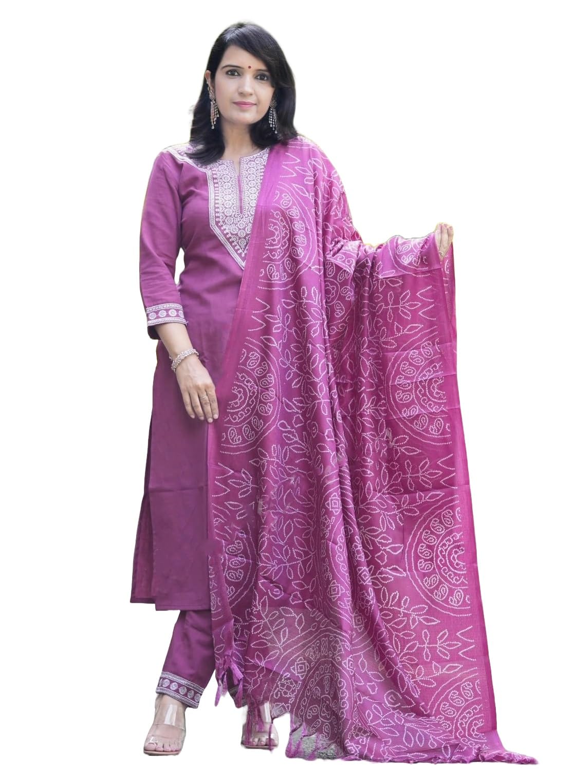 Alvami WomenS Silk Solid Regular Kurta Set (Namo_Pink