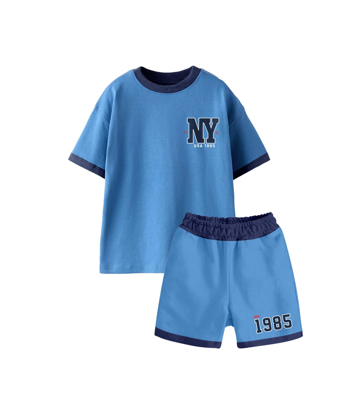 Kyda Kids 100% Pure Cotton Premium Printed Oversized Tshirt And Shorts Co-Ords Set For Boys (Pack Of 1)
