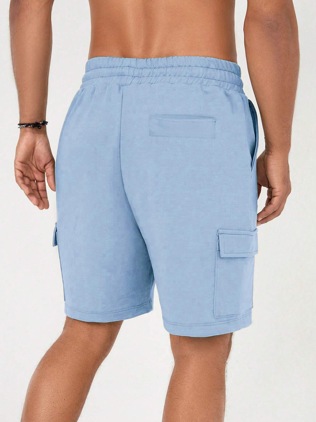 Nobero MenS Cargo Shorts (1M-Bwsh-R0082_Powder Blue