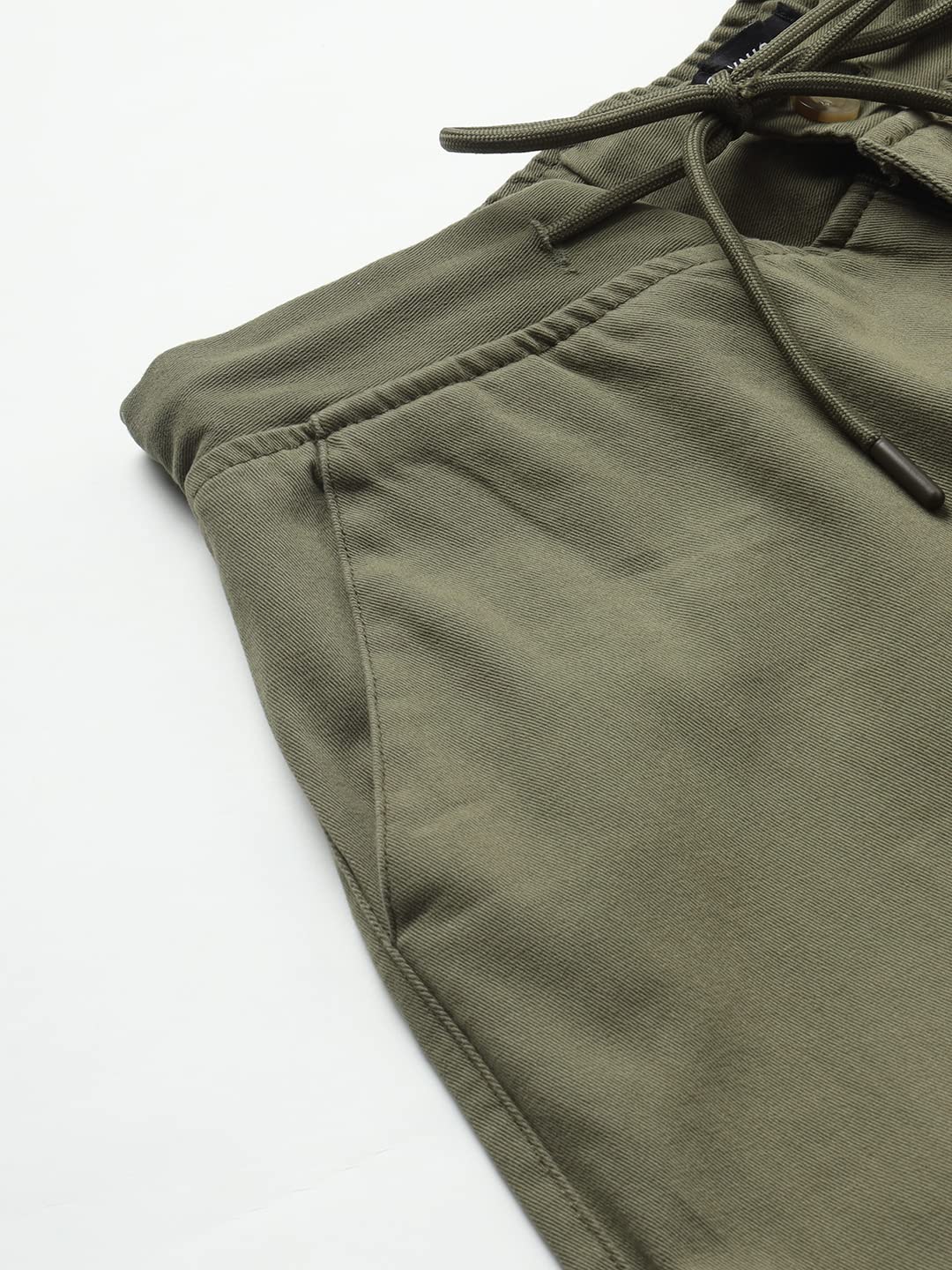 Dennis Lingo Slim Fit Solid Light Olive Chino for Men