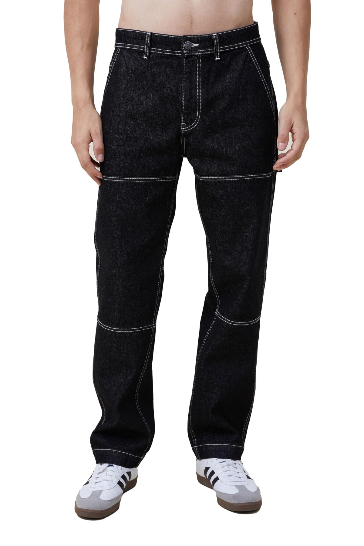Kotty MenS Regular Mid Rise Black Jeans