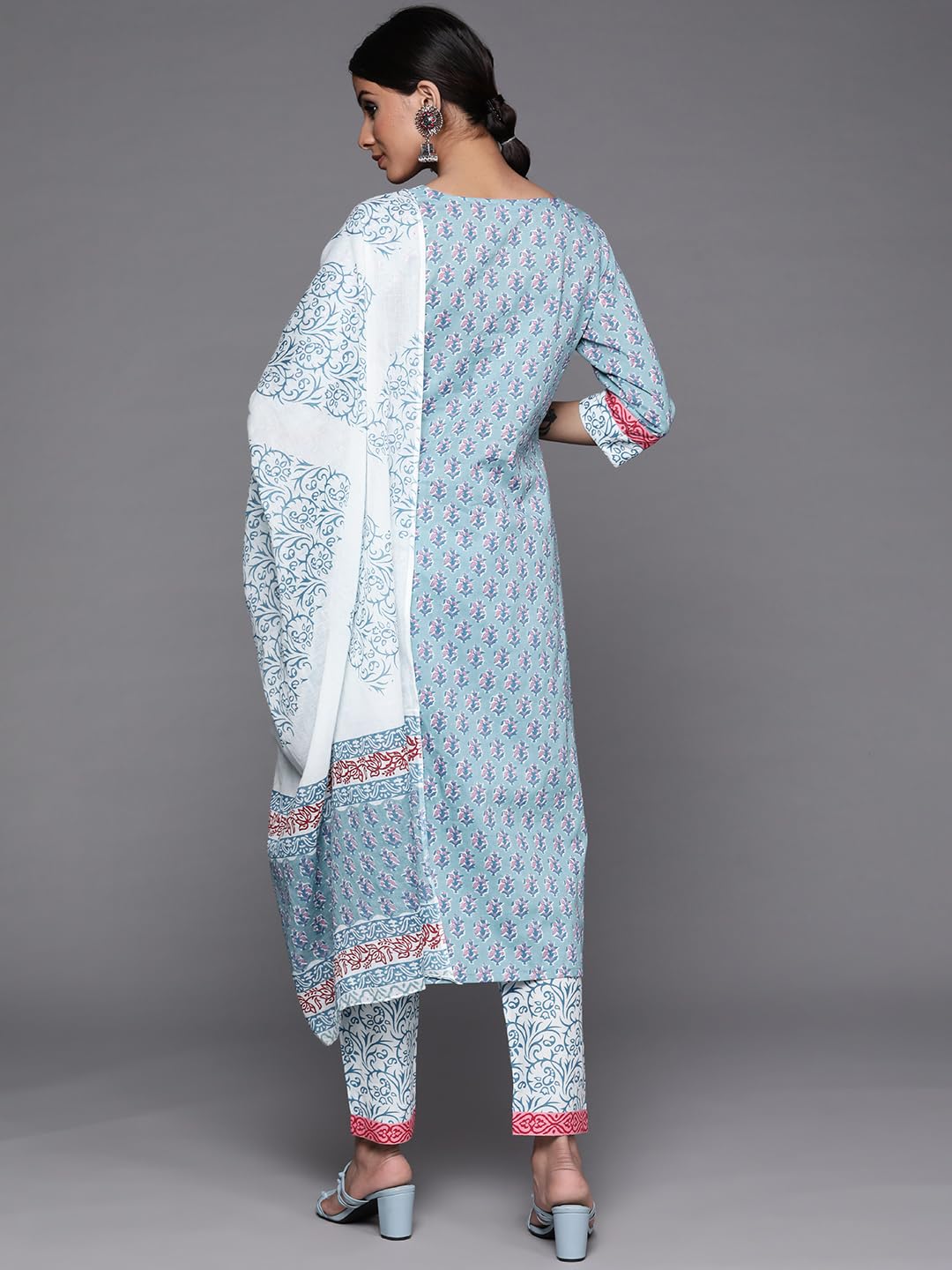 Libas Womens Cotton Kurta Sets (33204O_Blue