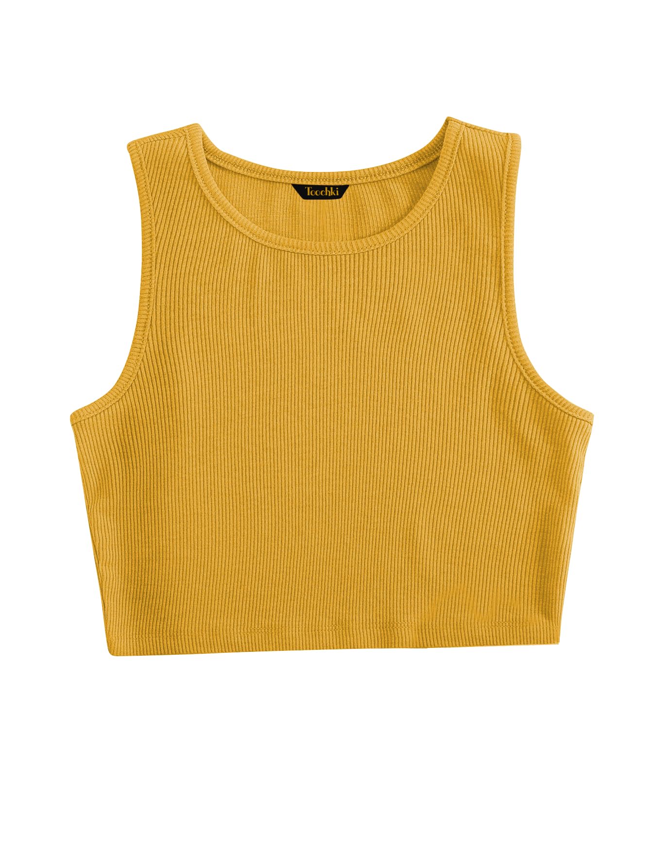 Toochki Tops for Woman | dex Top | Crop | Short | Western | for Jeans | Sleeveless | Stretchable | Mustard