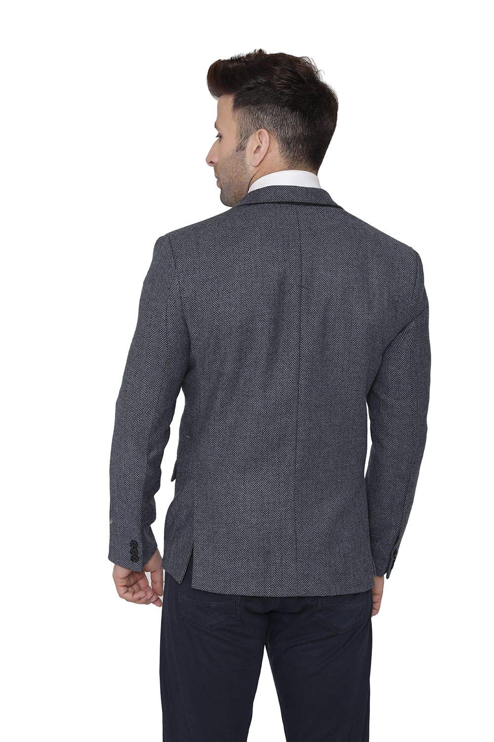 WINTAGE Mens Tweed Casual and Festive Blazer Coat Jacket : Blue