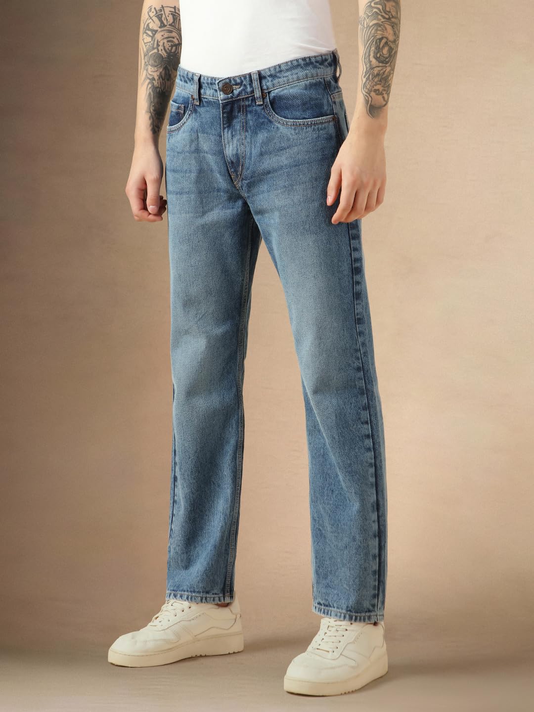 Dennis Lingo Mens Cotton Relaxed Fit Mid-Rise Casual Jeans DLMJNMJJ24004_in Blue
