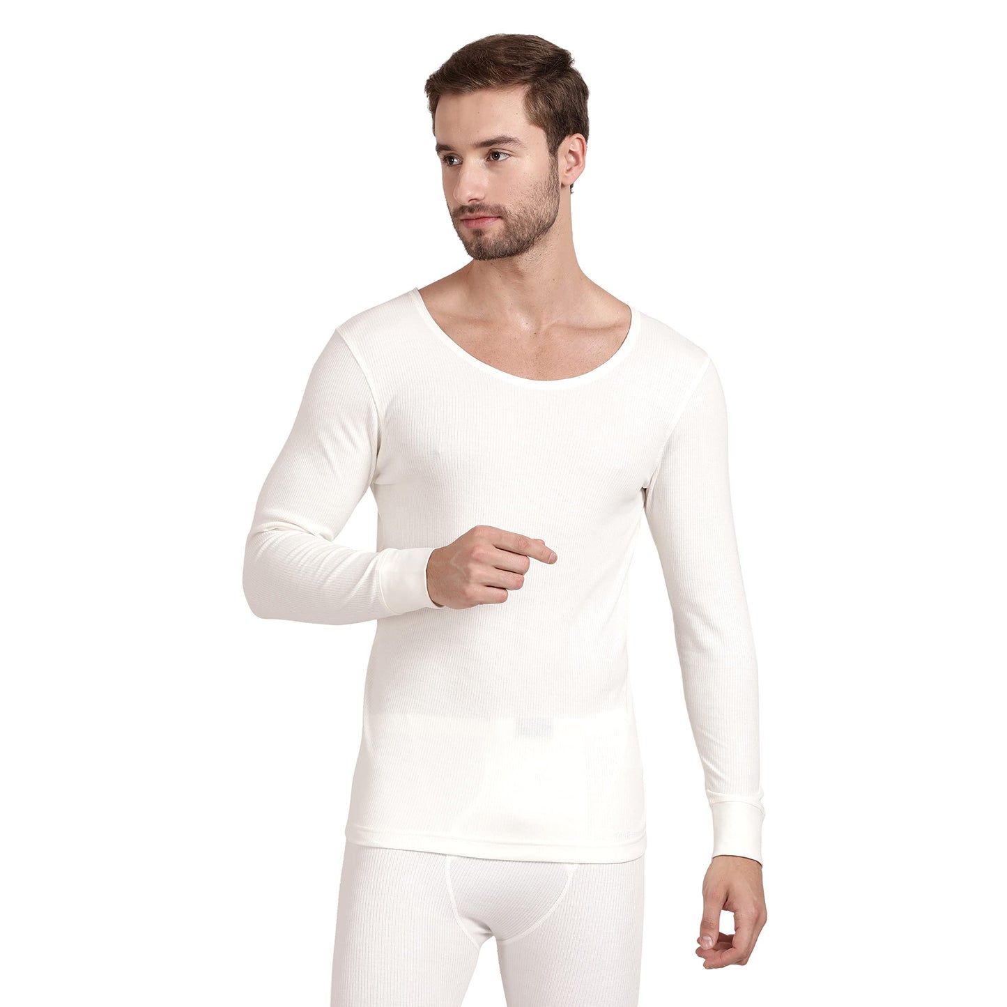 Pepe Jeans Men Relaxed Fit Thermal Vests, Offwhite, L