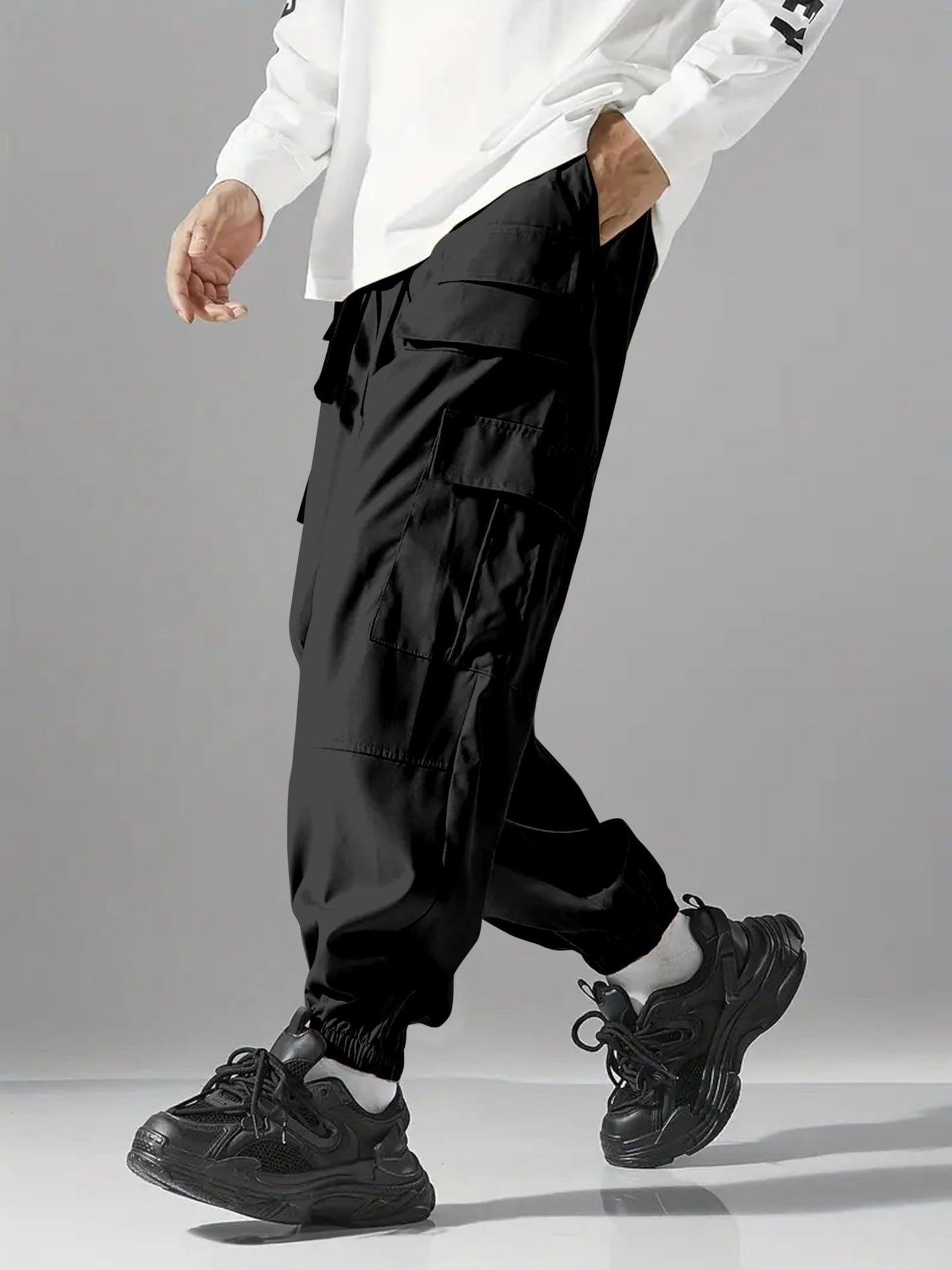 Indoprimo Men Cargo || Men Cargo Pants || Men Cargo Pants Cotton || Cargos For Men || Men Cargo Trouser - Paris (In, Alpha, Xl,