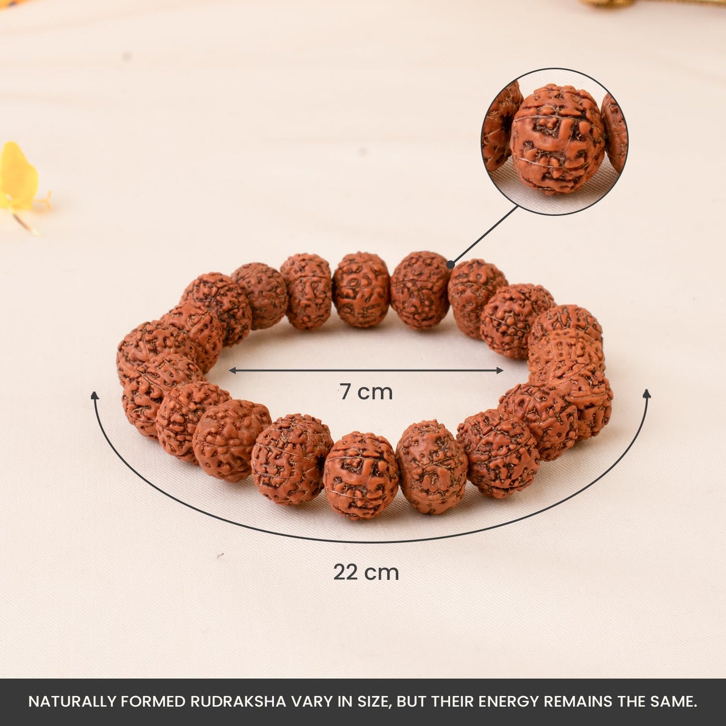 Astrotalk 7 Mukhi Rudraksha Bracelet | Powerful Shield of Positivity & Growth | Natural original Rudraksha Beads | Astrology Unisex Bracelet for Men & Women