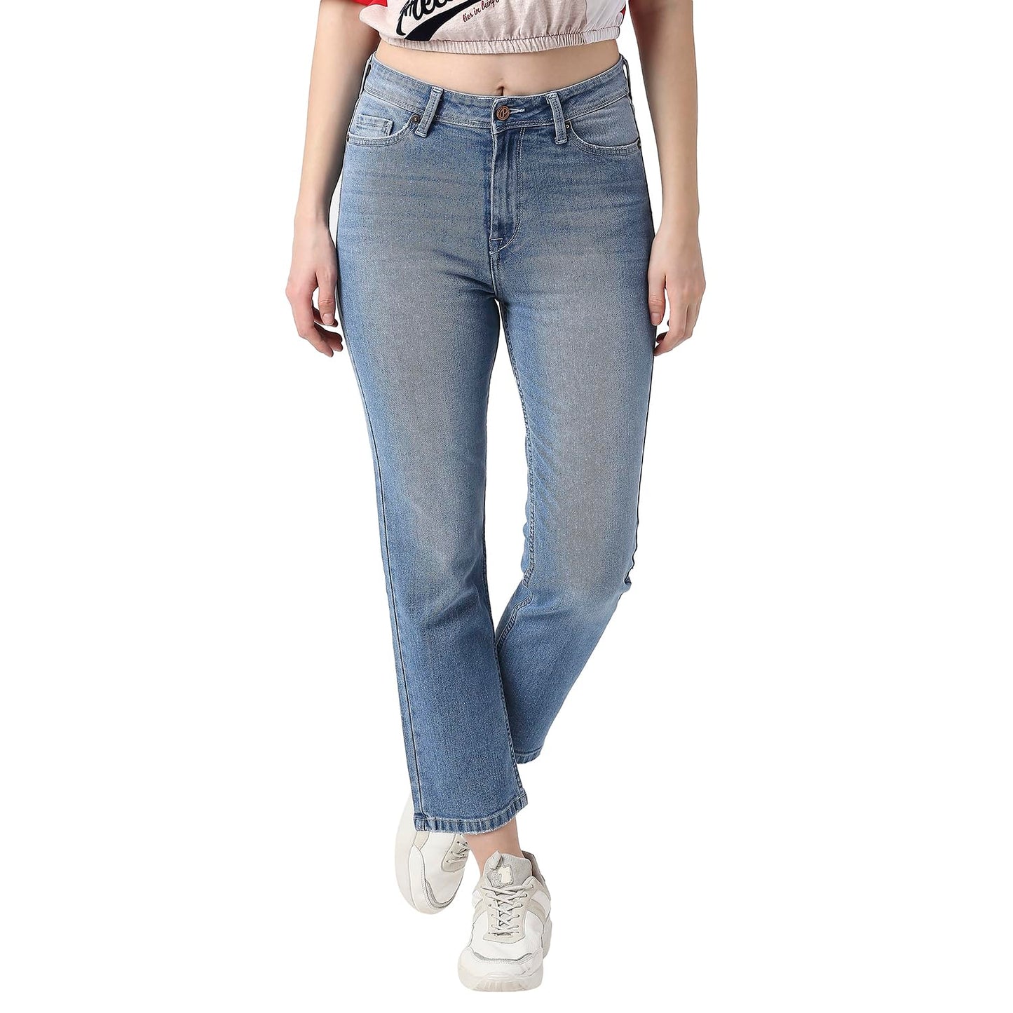 Pepe Jeans WomenS High Rise Straight Fit Jeans Light Used