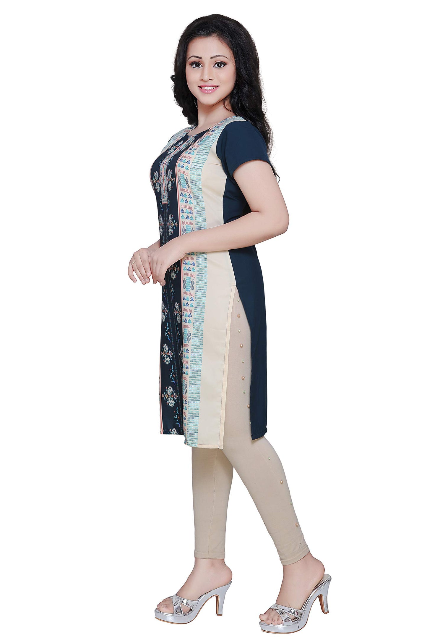 Shiv Textiles Women's Polyester Regular Kurta