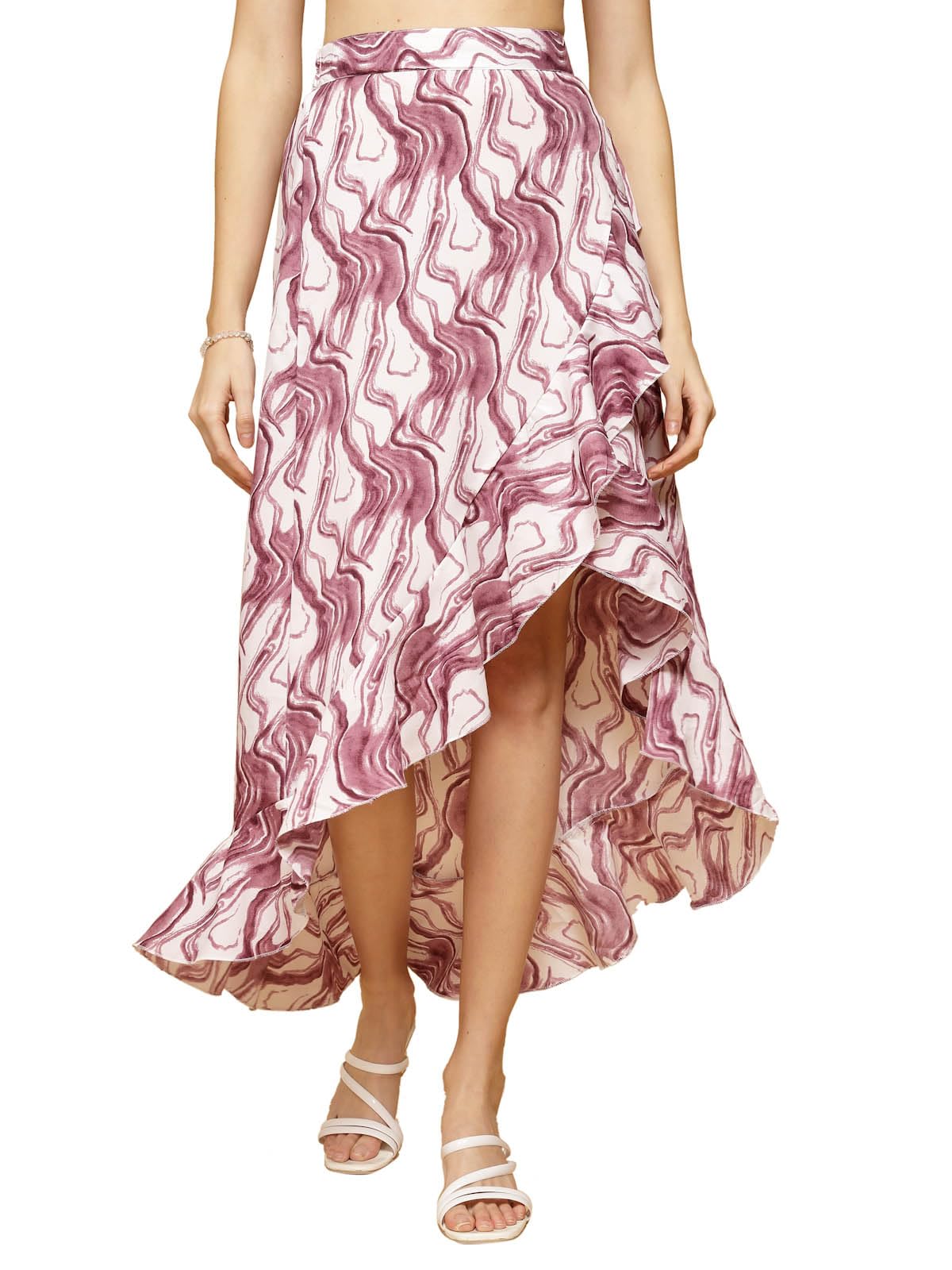 OOMPH! Long Skirts for Women Pink - msk075