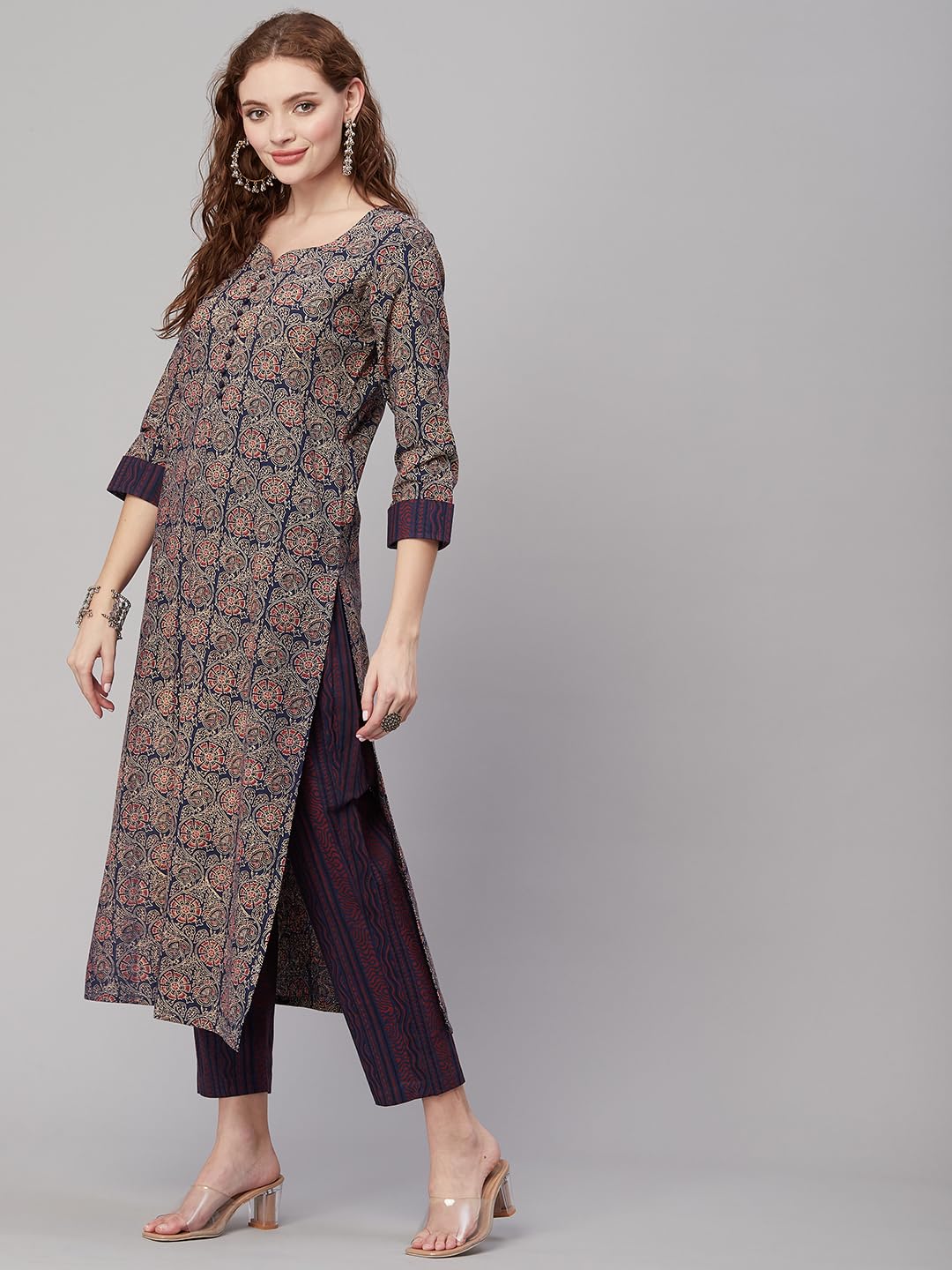 GoSriKi Women Kurta with Pant Set