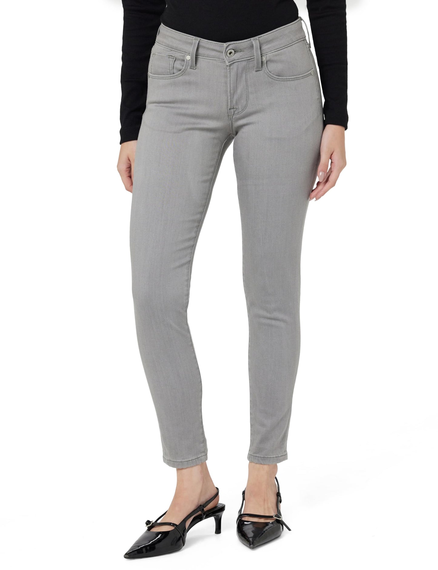 Pepe Jeans WomenS Slim Mid Rise Jeans (Pl203833Q07_Grey_26)