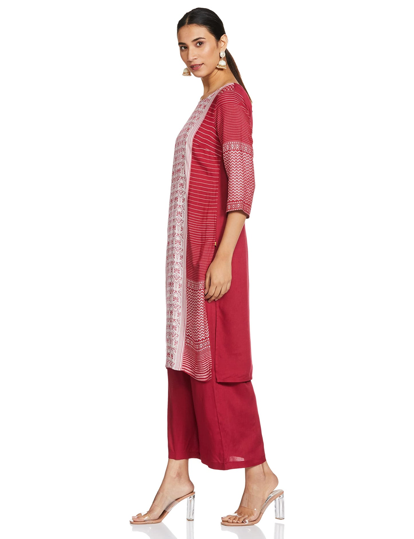 Pink Printed Kurta-Palazzo Set