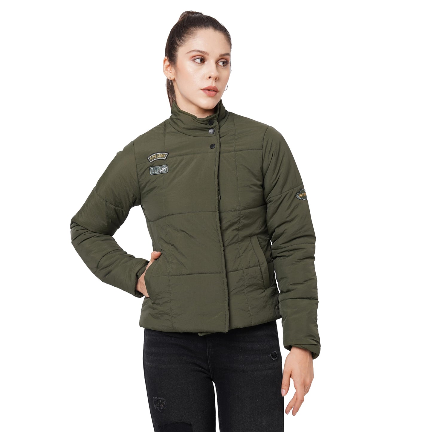 Pepe Jeans WomenS A-Line Coat (Pl402199_Olive_L)