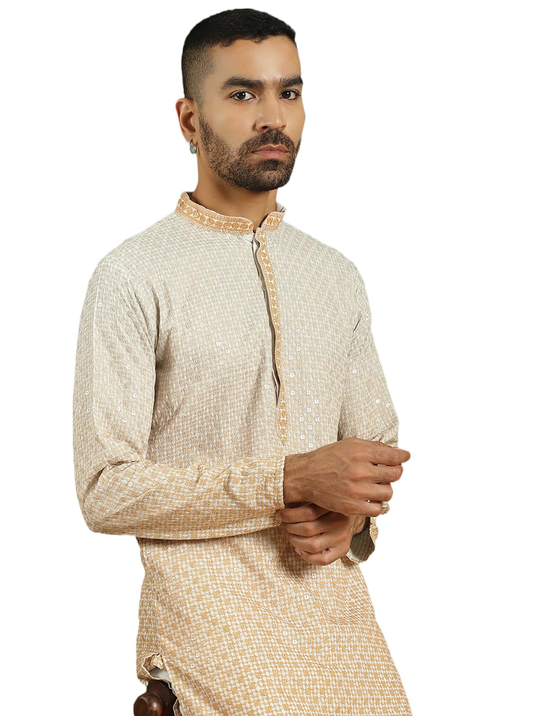 Jompers Mens Embroidered Kurta For