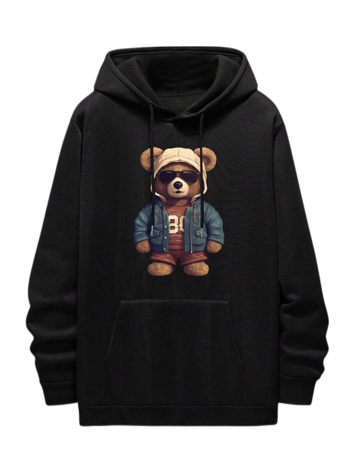 Indoprimo MenS Cotton Sweatshirts Hoodies With Pockets Full Sleeves Hooded Neck Line Teddy Printed Classic Style Regular Fit An