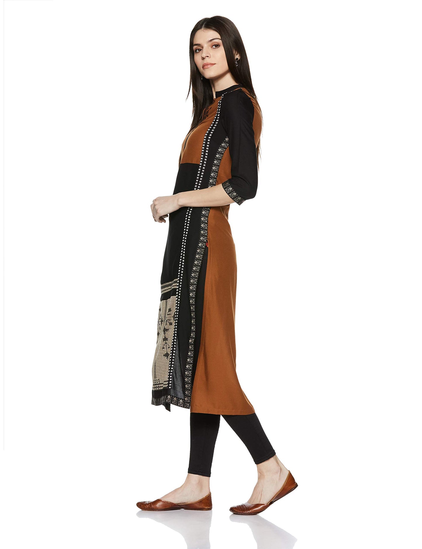 W for Woman Women's Viscose Solid Straight Kurta
