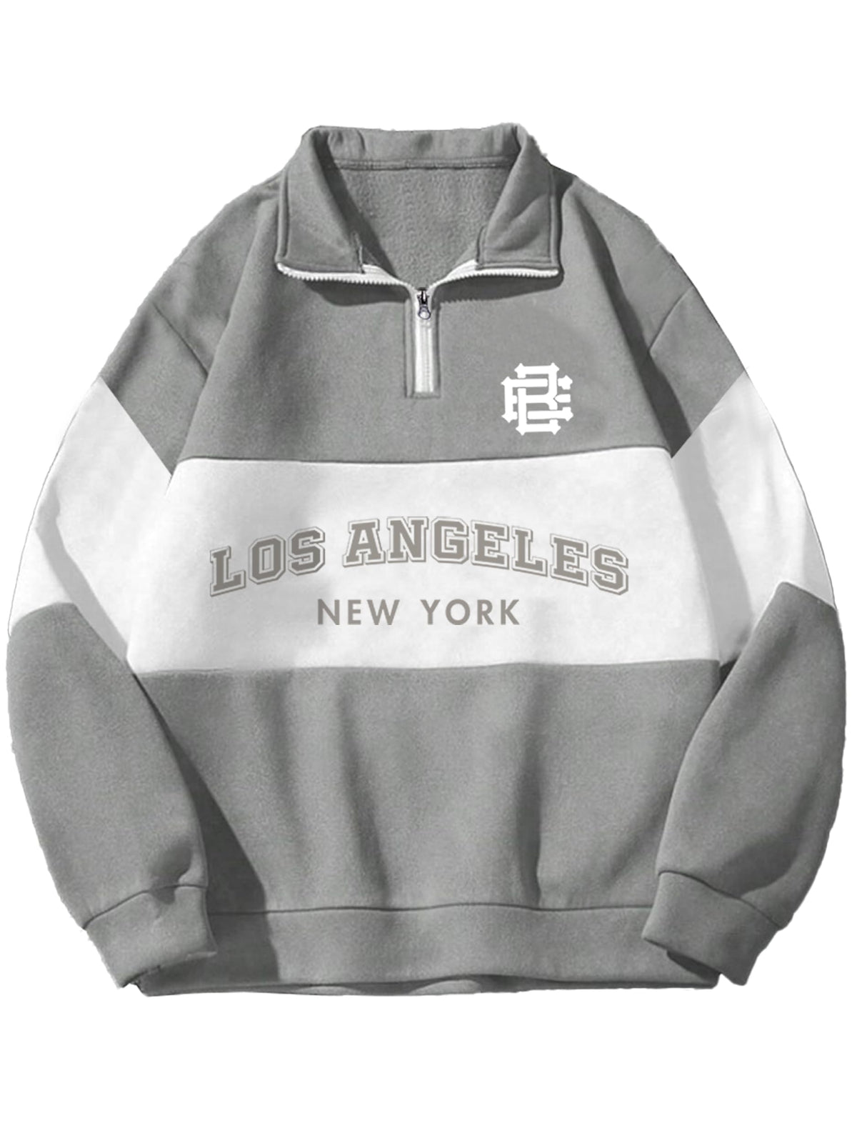 Noble Monk MenS Baggy Fit Sweatshirt | Drop Shoulder Oversized Sweatshirt | Long Sleeve Zip With Collared Sweatshirts For MenS