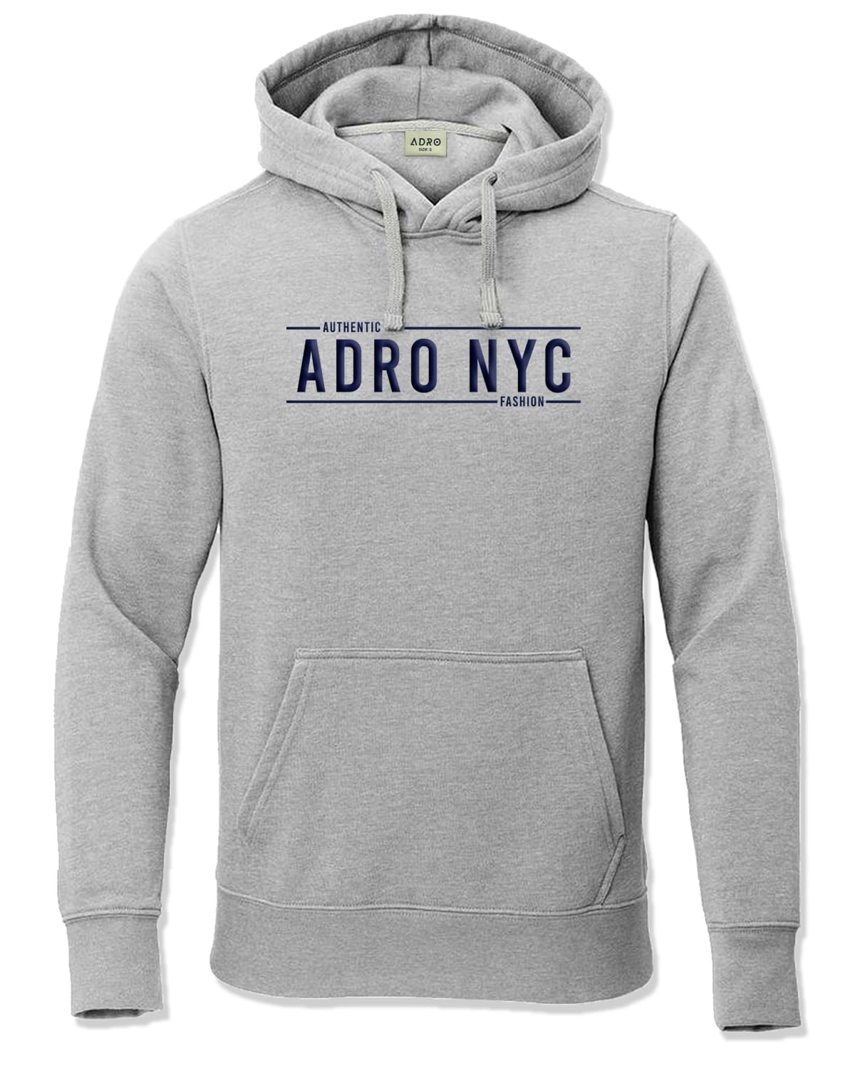 ADRO Mens Cotton Neck Hooded Sweatshirt (H24-ADRO-GR_Grey