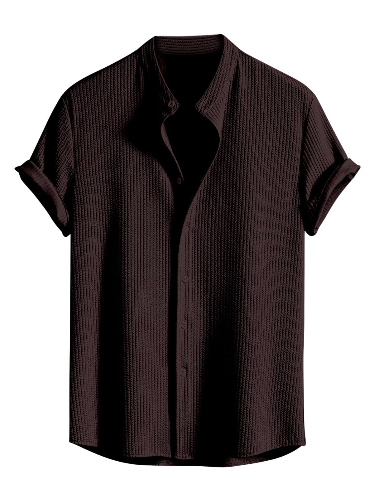 Greciilooks MenS Regular Fit Shirt (Gl-Ms-6249_Brown