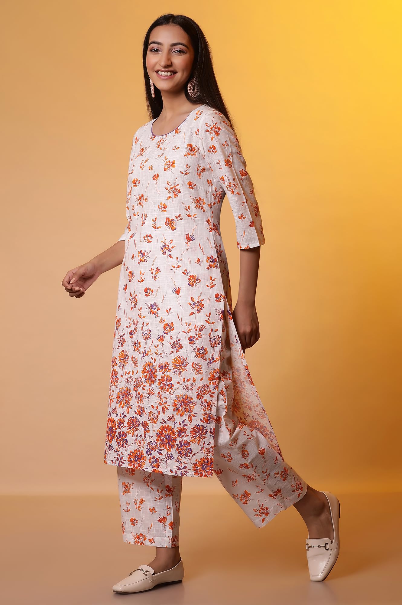 Aurelia WomenS Cotton Kurta Set (24Feas14918_White