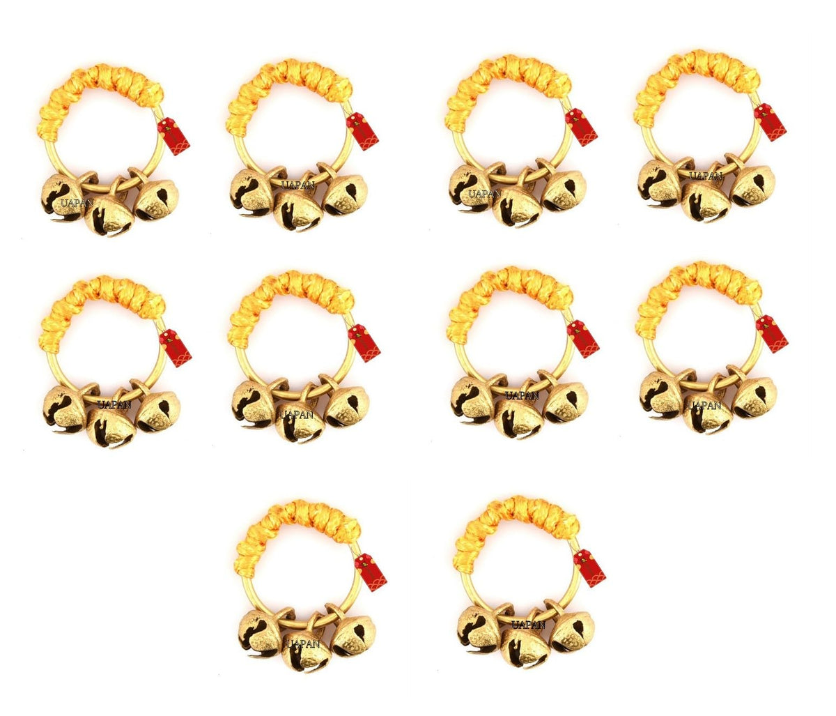 Uapan Ghungroo Kadi Fingers For Puja Aarti Hand Finger Clapping Ring Cymbals Pooja Bhajan Set Pair Musical Instrument Finger Cym