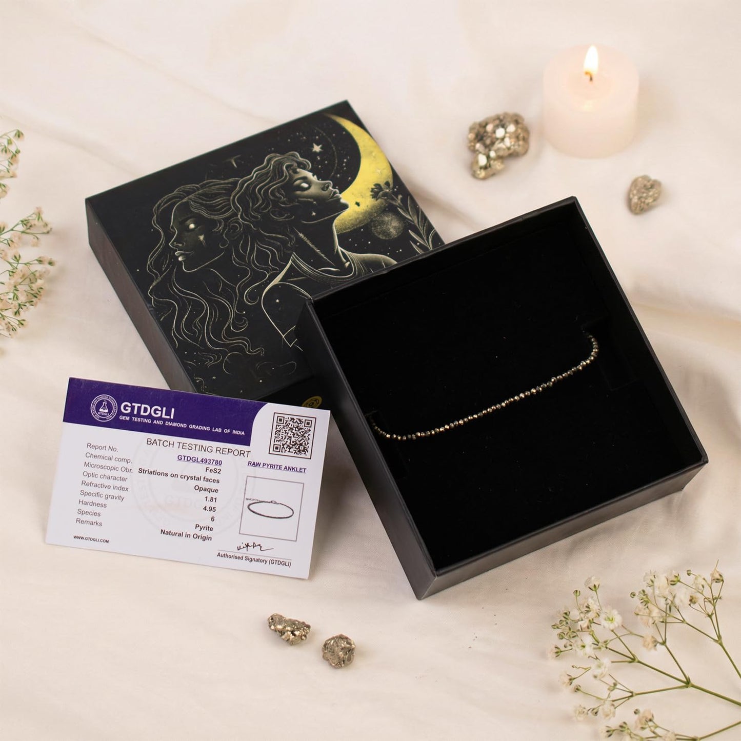 Astrotalk Raw Pyrite Anklet | Stone of Money, Protection & Power | Pyrite Anklet for Women | Best Gift Items | Spiritual Jewellery for Women | Valentine Gift for Girlfriend