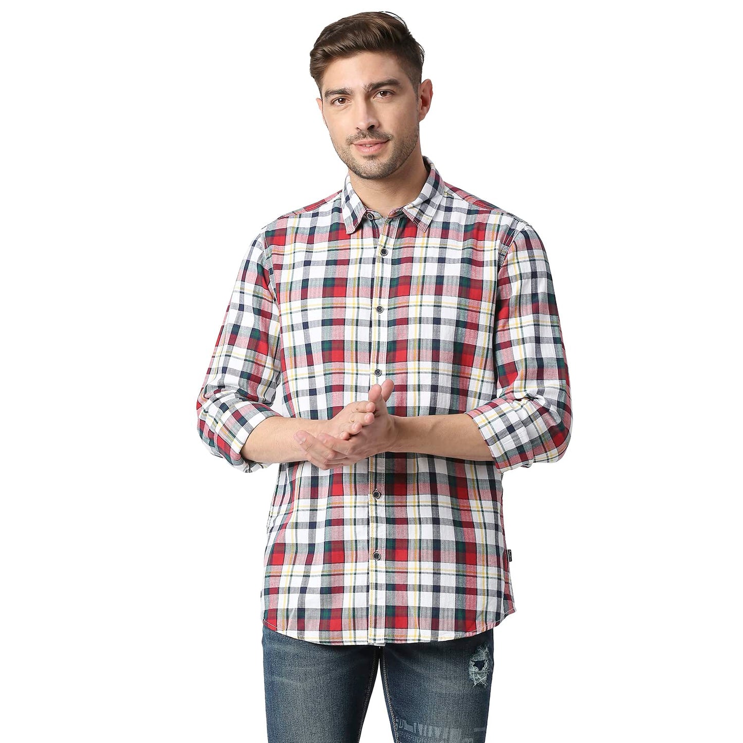 Pepe Jeans Sandbox Ls Yarn Dyed Checks, Red, Xl