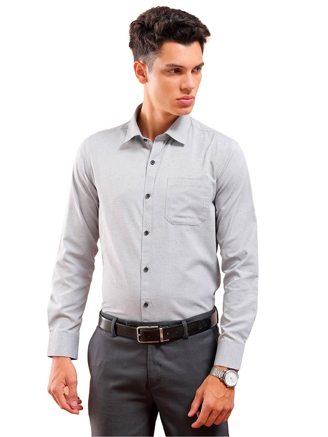 The Indian Garage Co Mens Slim Fit Shirt (0224-SHFRDB-04-04_Black