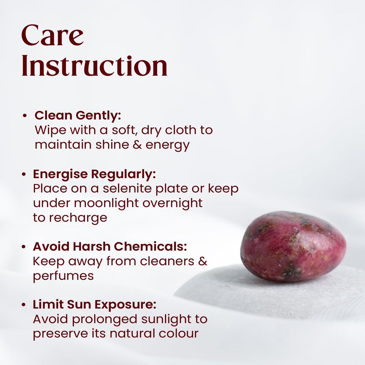 Astrotalk Rhodonite Tumble | Heart Chakra Stone for Emotional Healing, Self-Love & Compassion | Office Table Decoration & Living Room Showpiece | Gift for Man & Woman