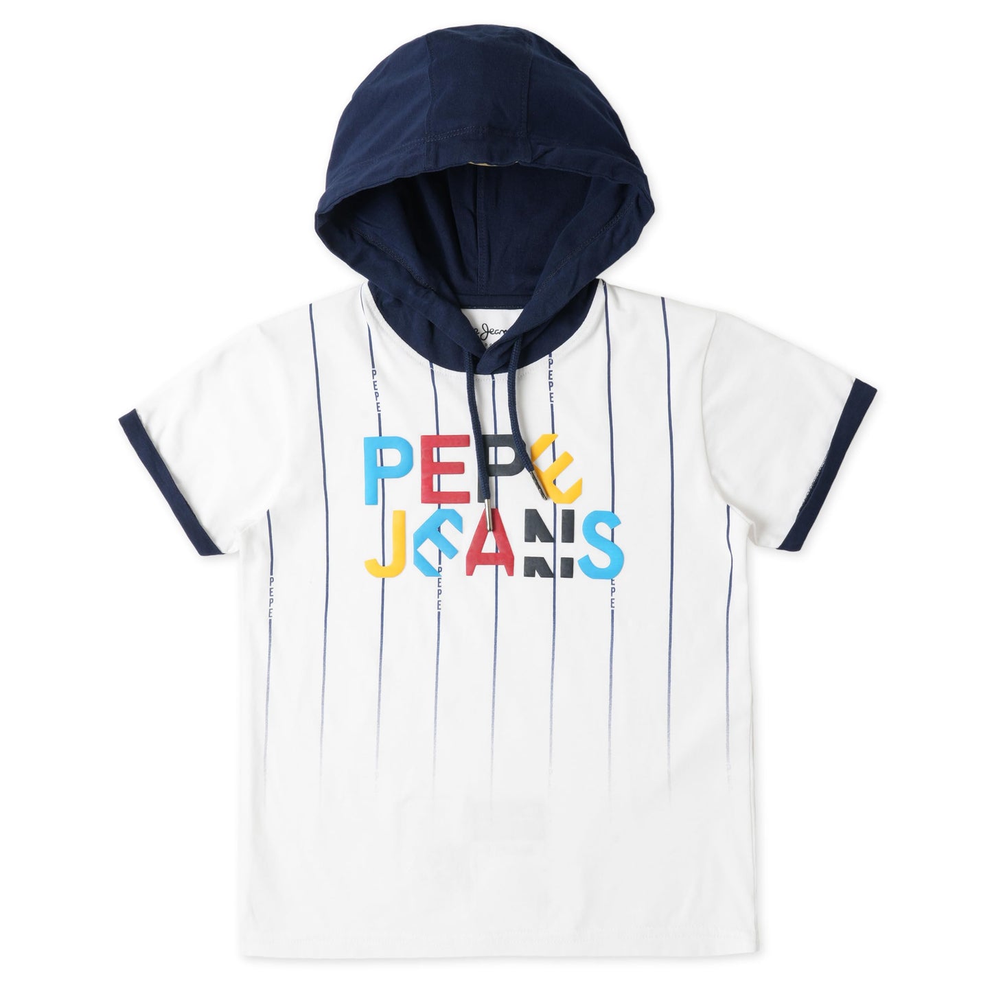 Pepe Jeans Roger Jr Ss Hoodie T-Shirt, White, 10