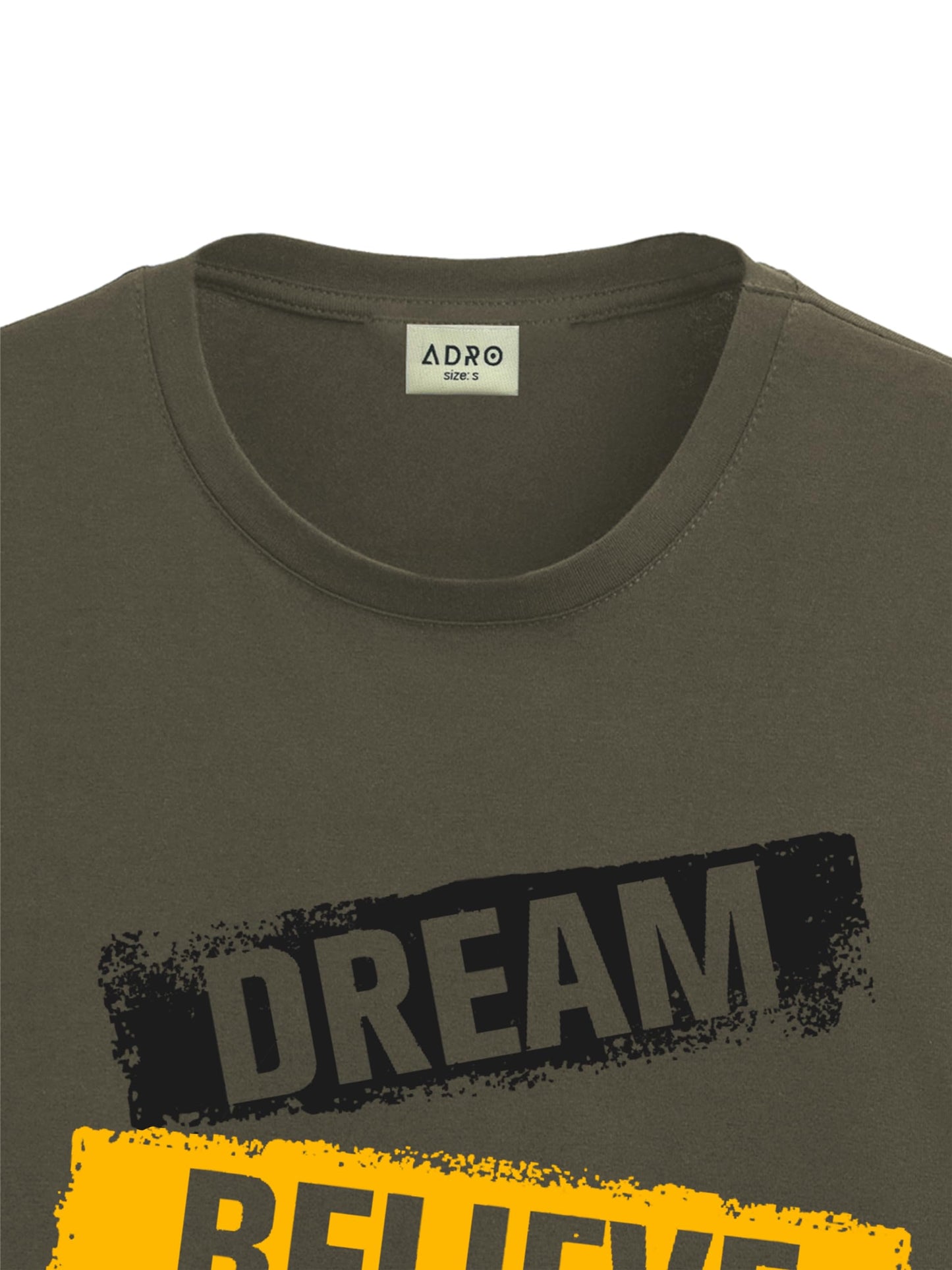 ADRO Tshirt for Men | Printed T Shirt for Men | 100% Cotton T-Shirt |Printed T Shirt | T-Shirts | RN24-DBA-OL-S Olive