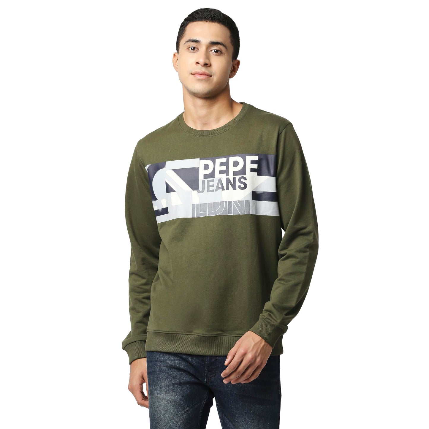 Pepe Jeans Mens Sweatshirt,Dk Olive,Xl