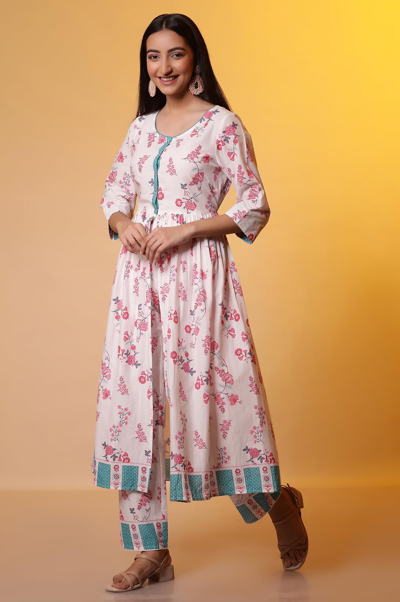 Aurelia WomenS Cotton Kurta Set (24Feas15212_White
