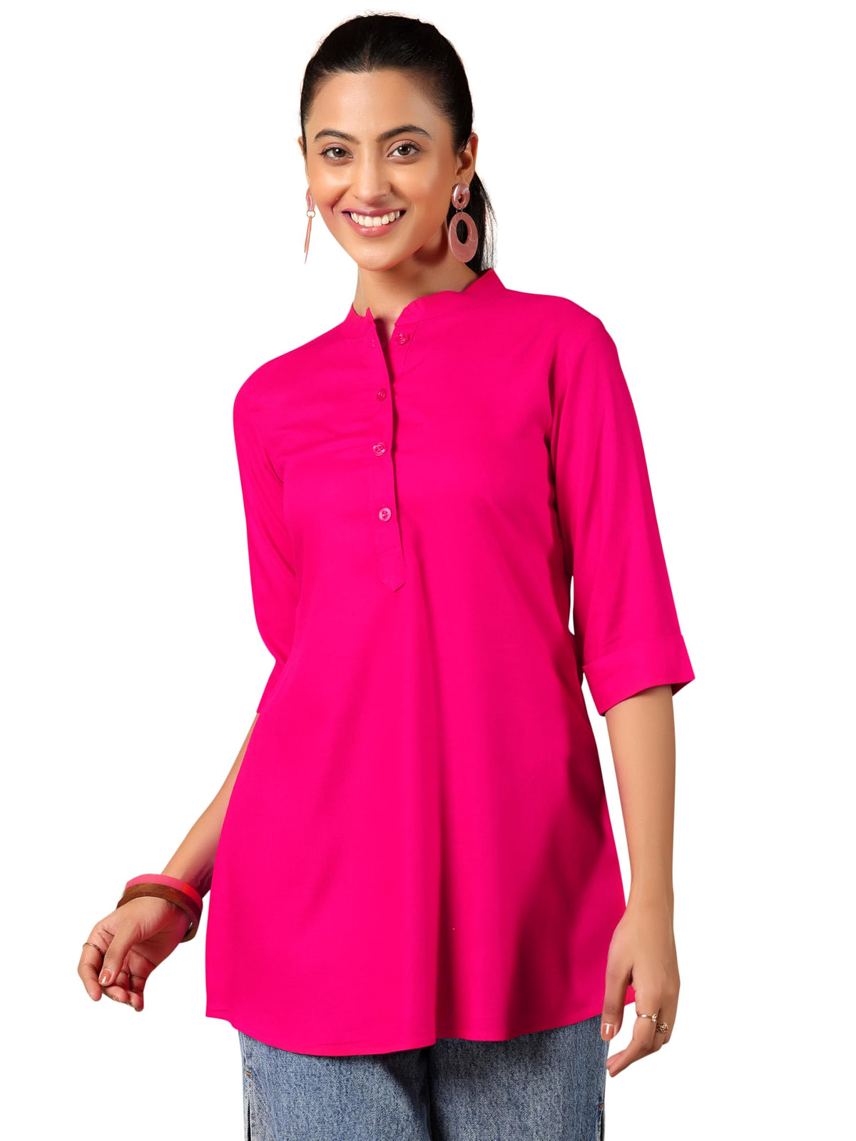 Libas WomenS Straight Tunics (58226_Pink