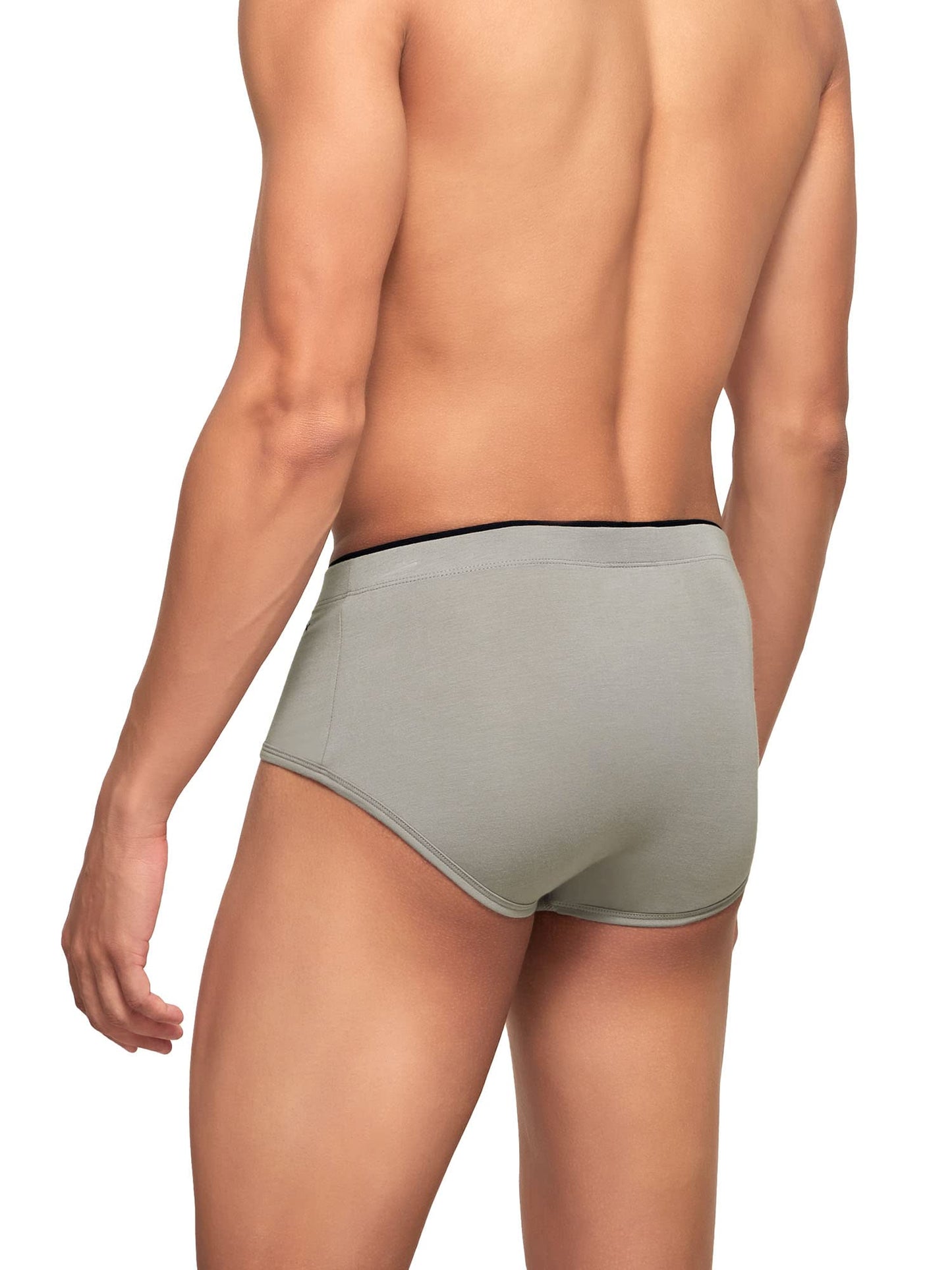 XYXX Mens Underwear Uno IntelliSoft Antimicrobial Micro Modal Brief Pack of 5 (Heather Grey ; Heather Grey ; Heather Grey ; Cor
