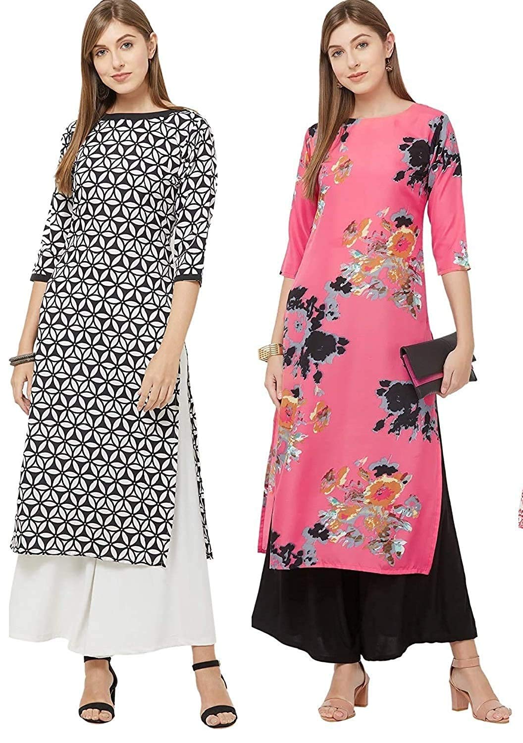GoSriKi Women's Crepe Straight Kurta